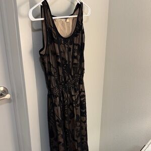 Chelsea & Violet Black Floral Midi Dress